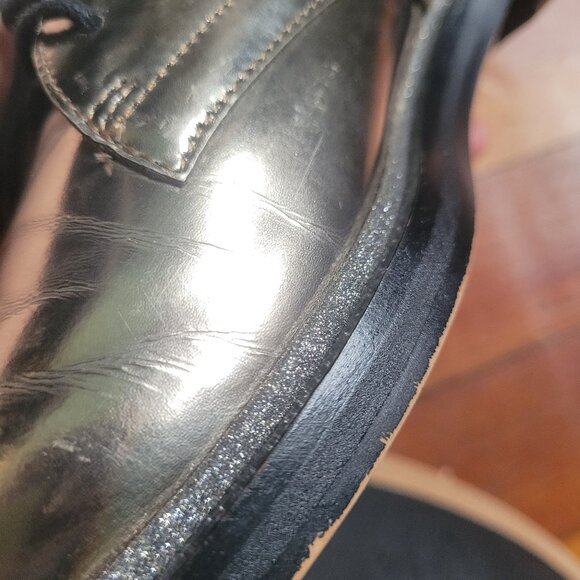 Vince Camuto Gold Oxford, sz 6M - Picture 4 of 9